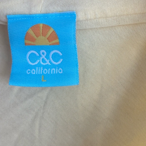 Cover-up / lounge long sleeve dress/top with hood, C&C California - Picture 7 of 8